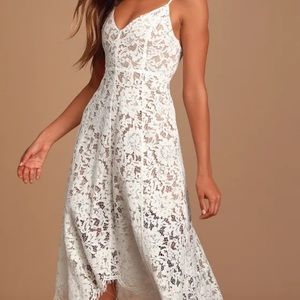 Lulus white lace dress